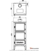 Caliskan 306 3D 12,9 kW Poêle à bois