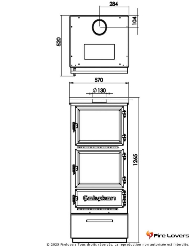 Caliskan 306 3D Box 12,9 kW Poêle à bois