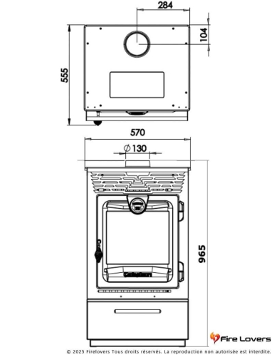 Caliskan 315 3D Box 14 kW Poêle à bois