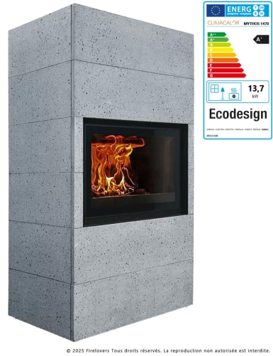 Mythos 1470 Basalto 13,7 kW Foyer fermé à bois