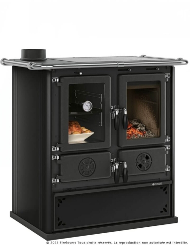 Rosetta Sinistra 5.0 Steel 7,9 kW Cuisinière à bois
