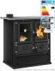 Rosetta Sinistra 5.0 Steel 7,9 kW Cuisinière à bois