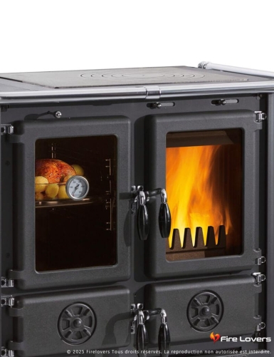 Rosetta Sinistra 5.0 Ceramica 7,9 kW Cuisinière à bois