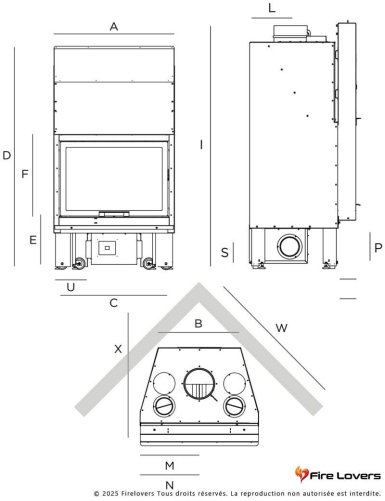 80 AIRplus HP 14,1 kW Foyer fermé à bois