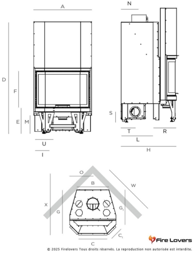 80 ESA AIRplus HP 13,5 kW Foyer fermé à bois