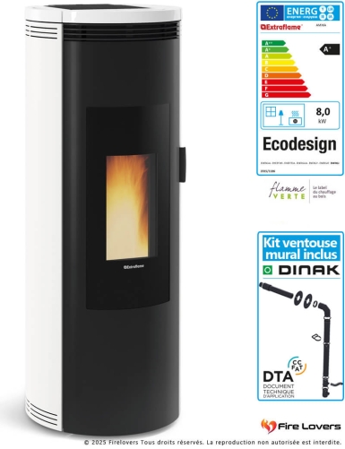 Pack Amika Evo 8kW + kit ventouse mural