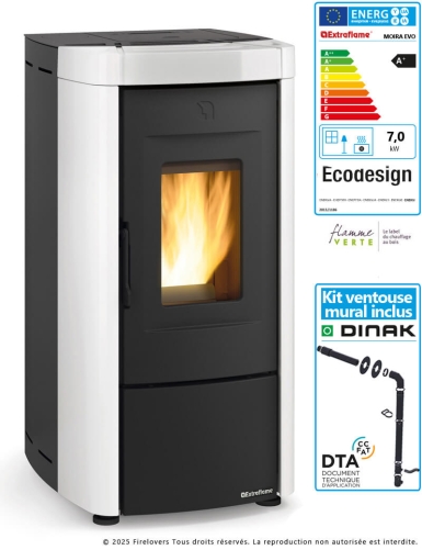 Pack Moira Evo 7kW + kit ventouse mural