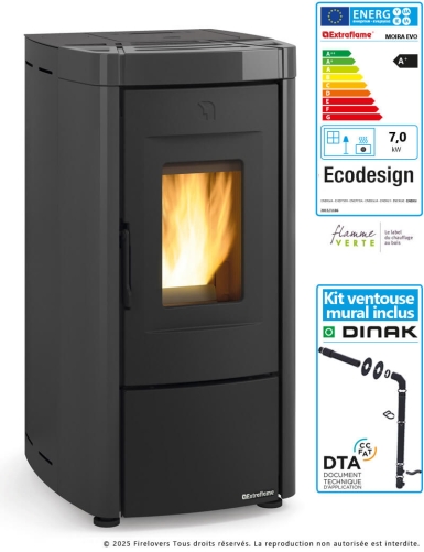 Pack Moira Evo 7kW + kit ventouse mural