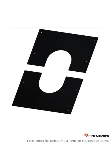 Plaque de finition 0/30° 80/125mm noir DIFLUX noir