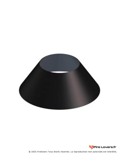 Larmier/Collet de solin Ø125mm Diflux noir