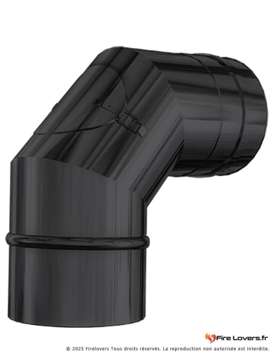 Coude 90° + portillon + joint DS INOX SP Noir