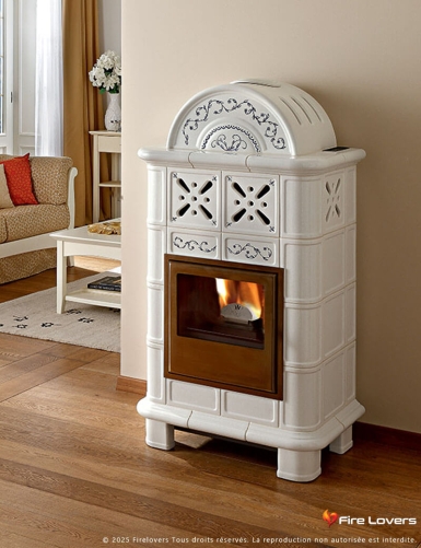 Diana P avec dôme + décoration à la main 12,7 kW poêle à granulés