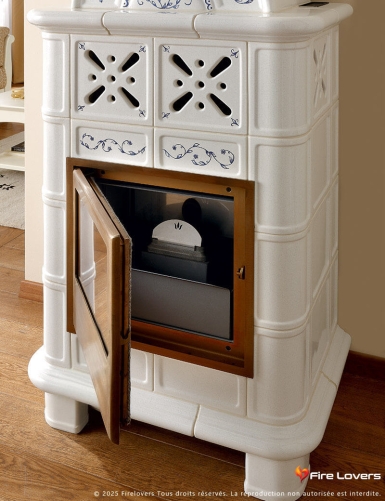 Diana P avec dôme + décoration à la main 12,7 kW poêle à granulés