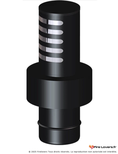 Sortie verticale courte 390 mm Diflux noir