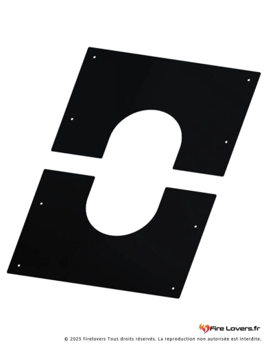 Plaque de finition 30/45° Diflux noir