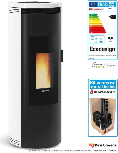 Pack Amika Evo 8kW + kit ventouse mural