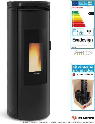 Pack Amika Evo 8kW + kit ventouse mural