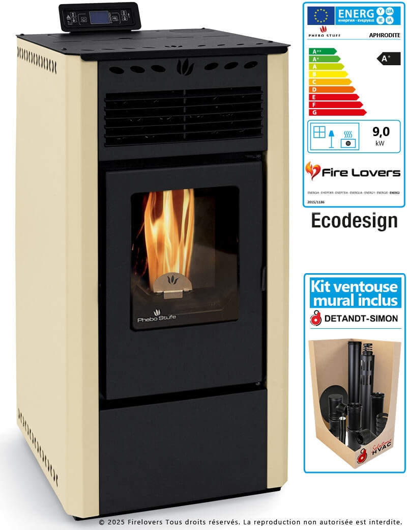 Pack Aphrodite S 9kW + kit ventouse mural | Sortie Arrière