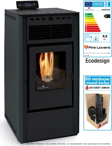 Pack Aphrodite S 9kW + kit ventouse mural | Sortie Arrière