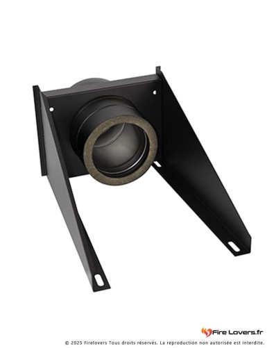 Support murale de départ 50 mm DS INOX DP noir
