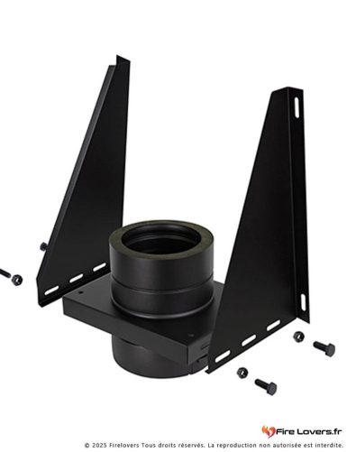 Support murale de départ 50 mm DS INOX DP noir