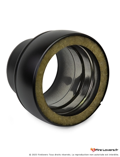 Connexion poêle-cheminée DS INOX DP Noir Ø80
