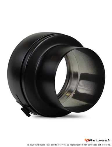 Connexion poêle-cheminée DS INOX DP Noir Ø80