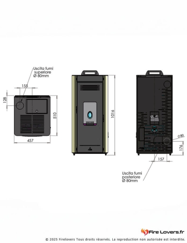 Karen S 7 kW Poêle à granulés étanche