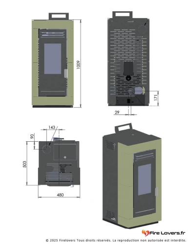 Micra S 11 kW Poêle à granulés étanche