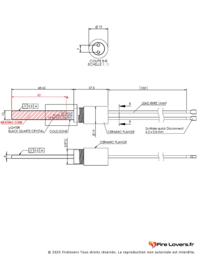 Bougie d'allumage en cristal de quartz Jolly Mec G/RESISTENZA/Q/24