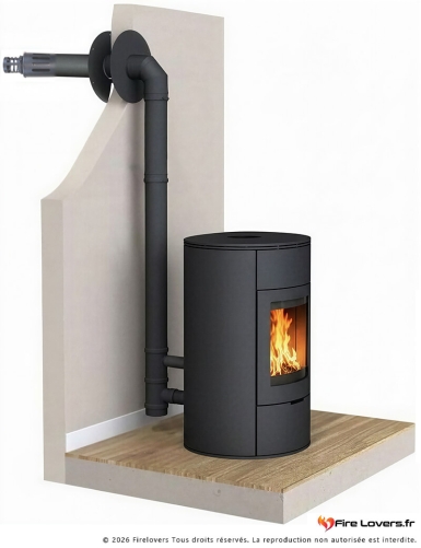 Kit ventouse BIOMASS Noir Sortie arrière