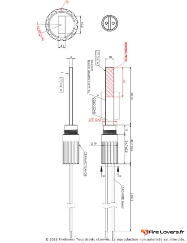 Bougie d'allumage en cristal de quartz Jolly Mec G/RESISTENZA/Q/24
