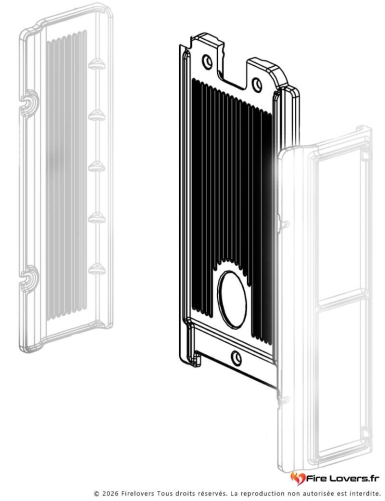 Paroi frontale latérale en fonte Extraflame 7270353