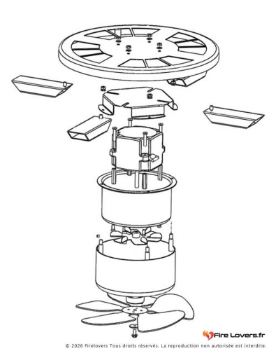 Extracteur de fumées pour poêle à bois ou pellet