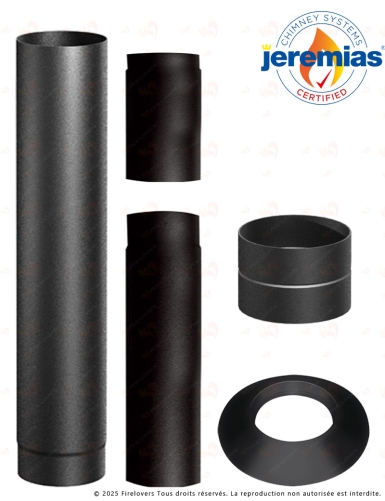 Kit de raccordement pour cuisinière à bois Ø130 mm | Sortie Dessus