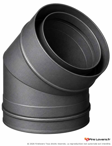 Coude 45° TWIN BIOMASS NOIR