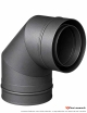 Coude 90° TWIN BIOMASS NOIR