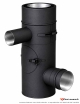 Té 90° Ø80F + air ajustable TWIN BIOMASS NOIR