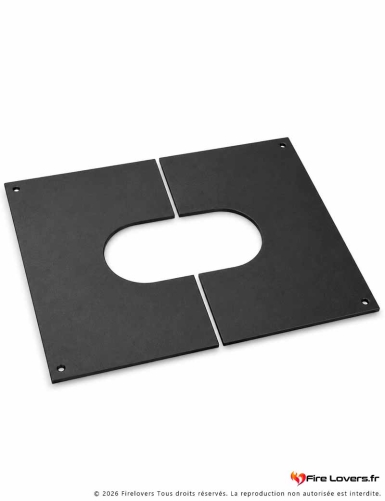 Plaque de finition carrée en 2 parties 0-30º noir