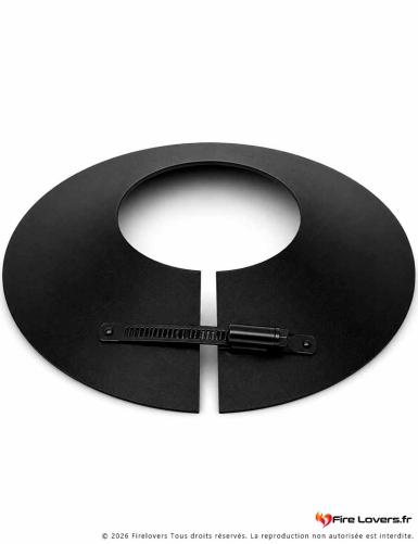 Larmier plat noir Ø 125