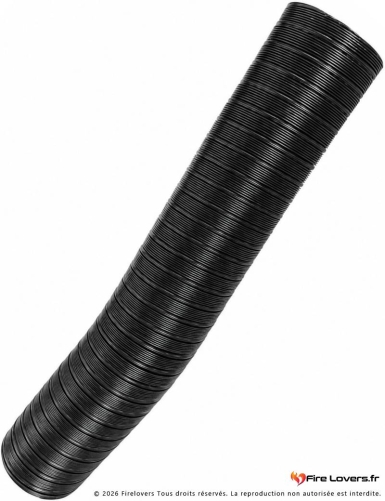 Flexible air pellet avec grille et 2 colliers noir Ø60 mm