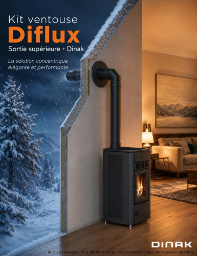 Kit Ventouse DIFLUX Noir Sortie supérieure