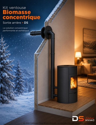 Kit ventouse BIOMASS Noir Sortie arrière