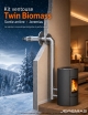 Kit ventouse TWIN BIOMASS Inox sortie arrière