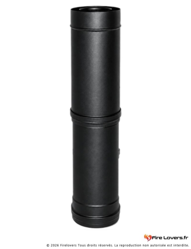 Élément droit ajustable Diflux noir Longueur 495mm - 805mm