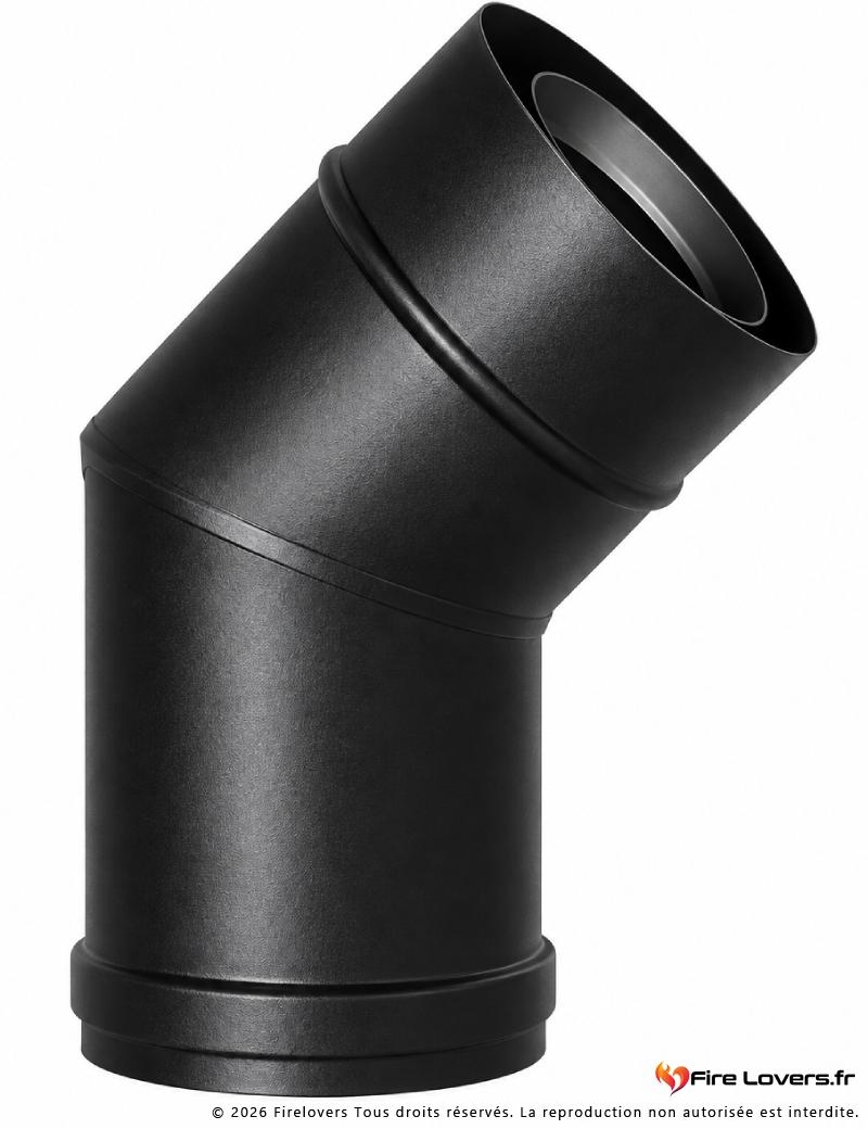 Coude 45° Diflux noir