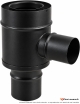 Raccord simple paroi / concentrique avec sortie air Diflux noir