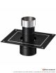 Plaque de départ Diflux vers flexible inox Diflux noir