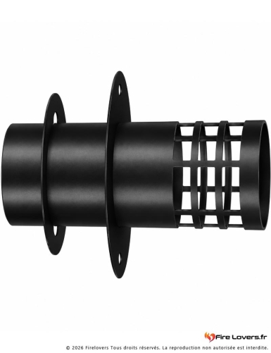 Sortie horizontale prise d'air 60mm Diflux noir
