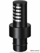 Sortie verticale courte 390 mm Diflux noir